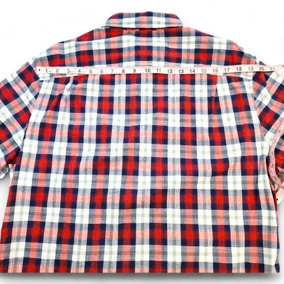 Hawker Rye Slim Fit Plaid Short Sleeve Cotton Button Down Size Large Tall - Picture 5 of 10